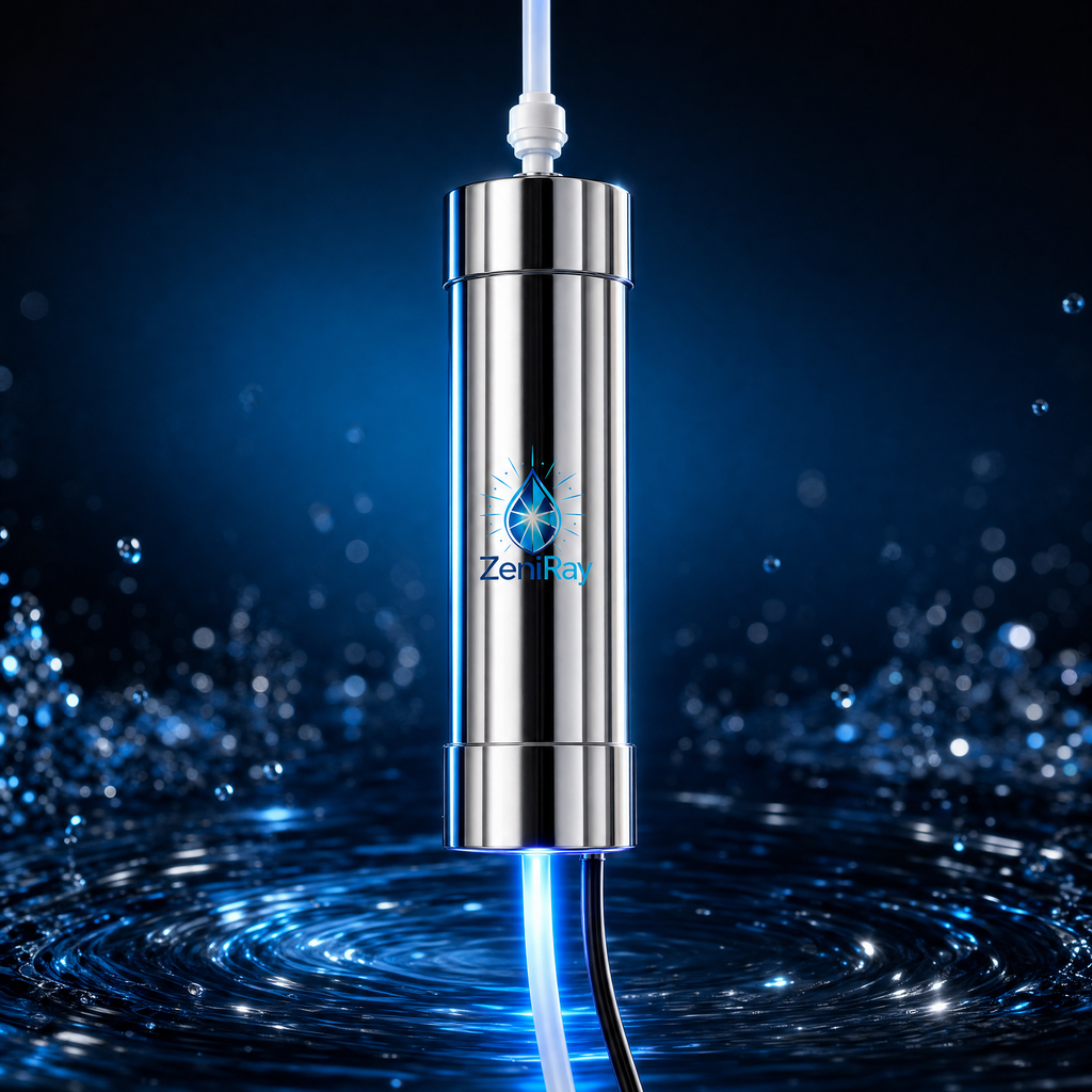 ZeniRay Smart Under-Sink 4LPM UVC LED Water Sterilizer – Point-of-Use Flow-Activated Purifier (Mercury-Free, Last-Mile Drinking Water Shield for Luxury Homes)